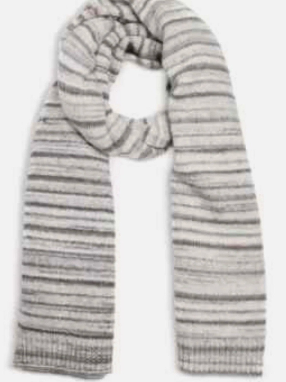 Jocelyn Space Dyed Knit Scarf Grey, OS 19"W x 75"L, New MSRP $125